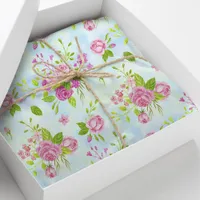 Watercolor Vintage English Roses Decoupage Tissue Paper