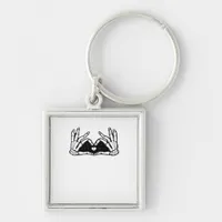 Skeleton Hands The Of A Heart Abstract Form Keychain