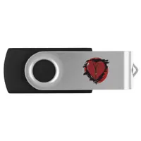 Zipper Heart Flash Drive