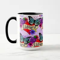 I Love You | Valentine's Day Heart and Rose  Mug