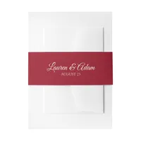 Wedding Invitation Wrap / Belly Band | Burgundy