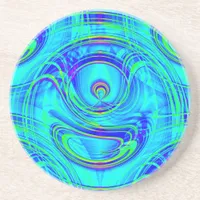 In a Dreamland, A Digital Abstract Sandstone Coaster