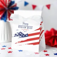 Grunge American Flag Happy 4th July ID1104 Favor Boxes