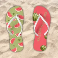 Flip Flops And Salty Pops Pink Watermelon Summer