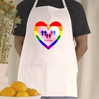 Couples Inside the All Love Pride Heart Adult Apron