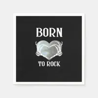 Skeleton Hands Grey Heart Graphic For  Classic Napkins