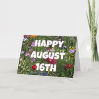 Happy August 16th Floral Card
