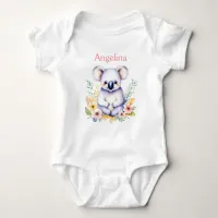 Personalized Baby Koala Bear  Baby Bodysuit