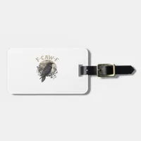 Funny F Caw F Raven Bird Saying Graphic Style Luggage Tag