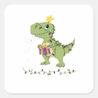 Let's Get Lit Christmas Classic Square Sticker