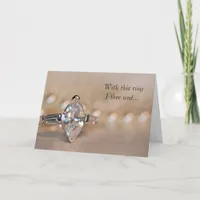 Marquise Diamond Ring Wedding Invitation
