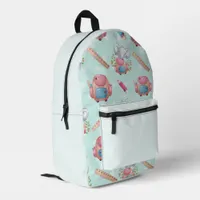 Back to School Elephant Pattern Printed Backpack