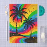 [South Beach Vibes] Retro Pop Art Deco Palm Trees Tissue Paper