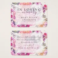 In Loving Memory Floral Memorial Card