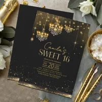 Old Hollywood Glam Chandeliers Sweet 16 ID1108 Invitation