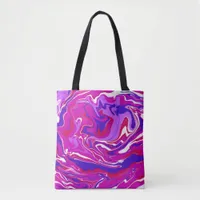 Pink and Purple Marble Swirls   Tote Bag