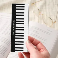 Piano Keys Music Keyboard Black White Personalized Bookmarks