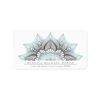 Mandala Lace Wedding Lt. Blue ID968  Label