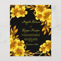 Budget Autumn romance gold yellow floral geometric