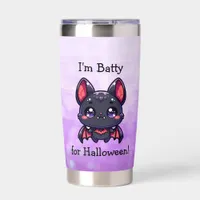 I'm Batty for Halloween Pumpkin Personalized Insulated Tumbler