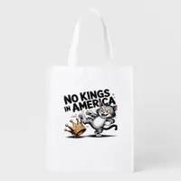 No Kings In America Classic Retro Graphic Grocery Bag