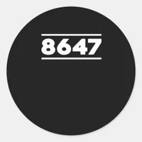 8647 - Antifascism Design Classic Design Classic Round Sticker