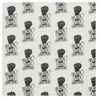 black lives matter ribbon fist blm protest pattern fabric