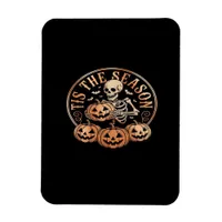 Tis Season Snowmobile Red Plaid Magnet