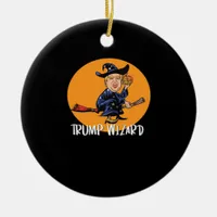 Halloween Ttrump Wizard Funny Classic Ceramic Ornament