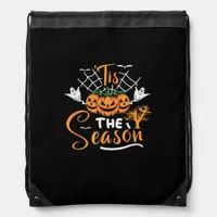 Tis The Season Halloween Pumpkin Costume Drawstring Bag