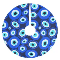 Lucky Eye Protect From Evil Christmas Brushed Polyester Tree Skirt