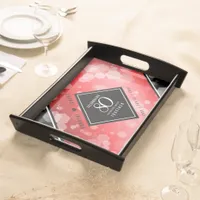 Elegant 80th Ruby Wedding Anniversary Celebration Serving Tray