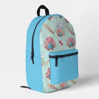 Back to School Elephant Pattern Printed Backpack