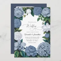 Bluebell Haze, Pale Delft & Cloud White Wedding Invitation