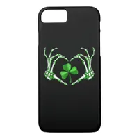 Skeleton Hand Heart Shamrock St Patricks Day Paddy iPhone 8/7 Case