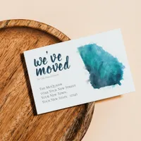 We've Moved Watercolor Georgia Moving Announcement