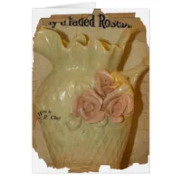 Rose Vase with Torn Paper Texture