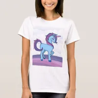 Kawaii Blue Unicorn T-Shirt