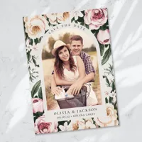 Vintage Floral Roses Wedding Save The Date