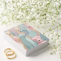 Dog Pattern Pastel Colors Minimalist Illustration Canasta Cards