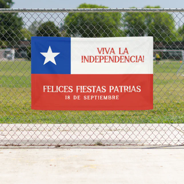 Fiestas Patrias Independence Day Chile Flag Banner