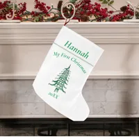 Green My First Christmas Pagoda  Large Christmas Stocking