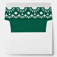 Mexican Fiesta Emerald Papel Picado Boho Wedding Envelope