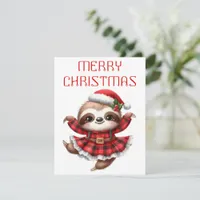 Dancing Sloth Pup - Christmas Card