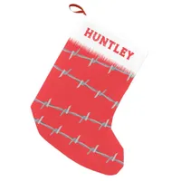 Barbed Wire Grunge Goth Punk Personalised Small Christmas Stocking