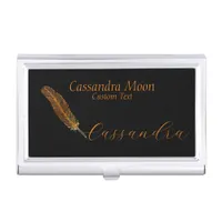 Personalized Quill Pen Business Card Case