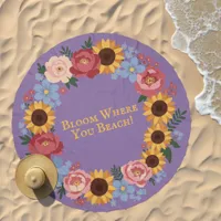 Bloom where you beach - Floral Wreath Beach Towel