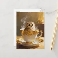 Owl in a Teacup Postcard