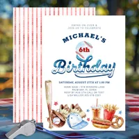 Swing On Over Baseball Birthday Party Invitation