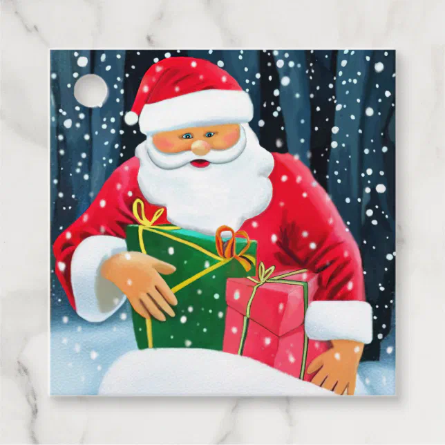 Merry Christmas - Merry Christmas - Santa Claus Favor Tags